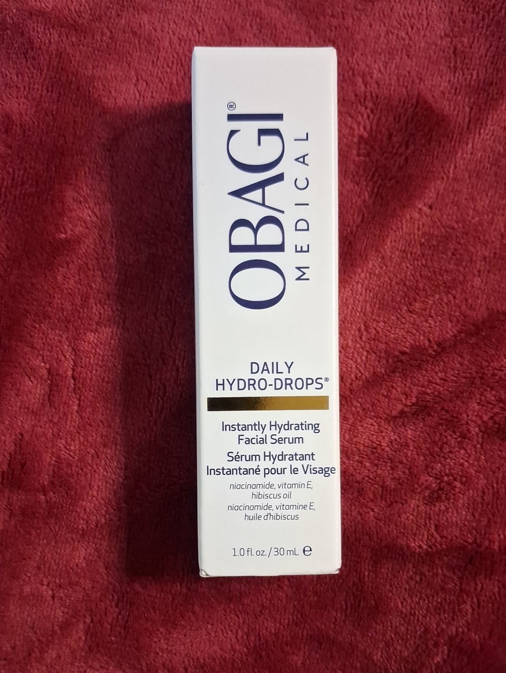 Obagi Daily Hydro-Drops Hydrating Facial Serum - White & Gold Text